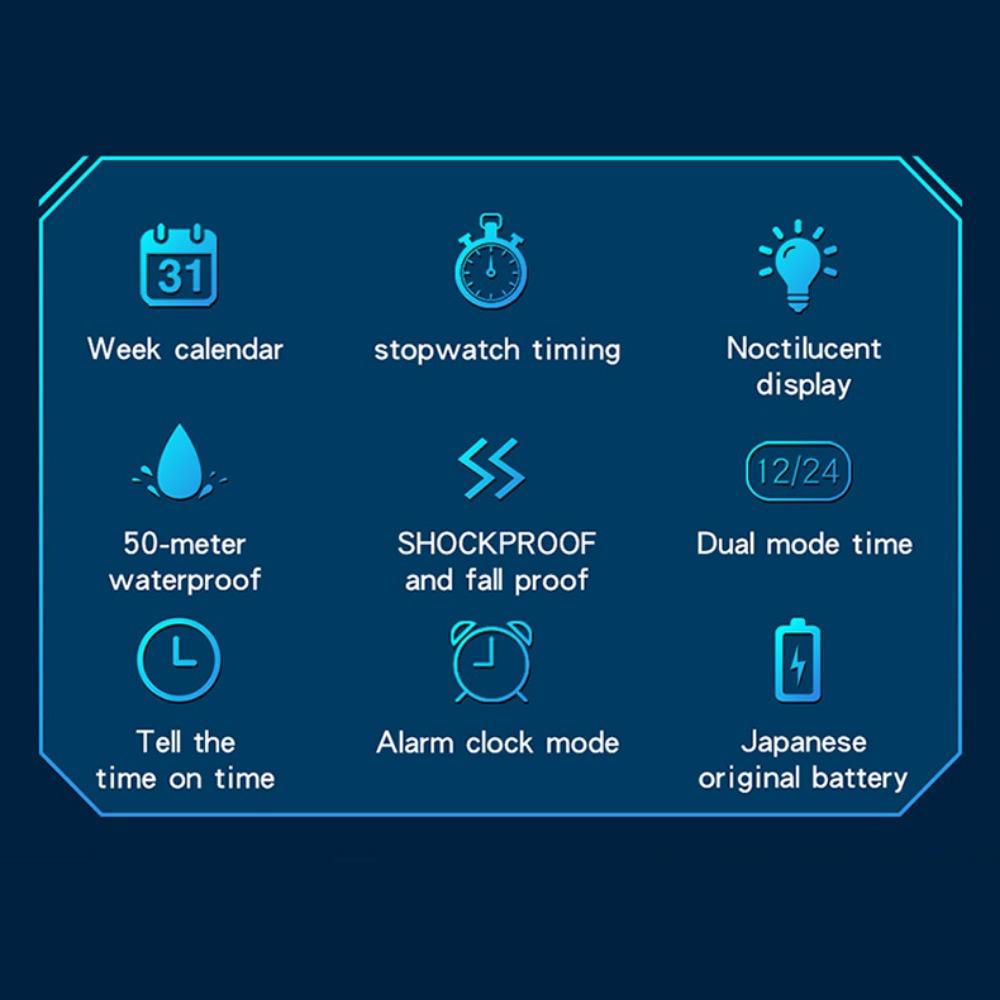 SANDA Watches Creative Sports Electronic Watch Personalised Fashion Electronic Watch