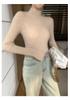 Women's Seamless Cashmere Slimming Sweater - Soft, Skin-Friendly Half-High Neck for Autumn/Winter