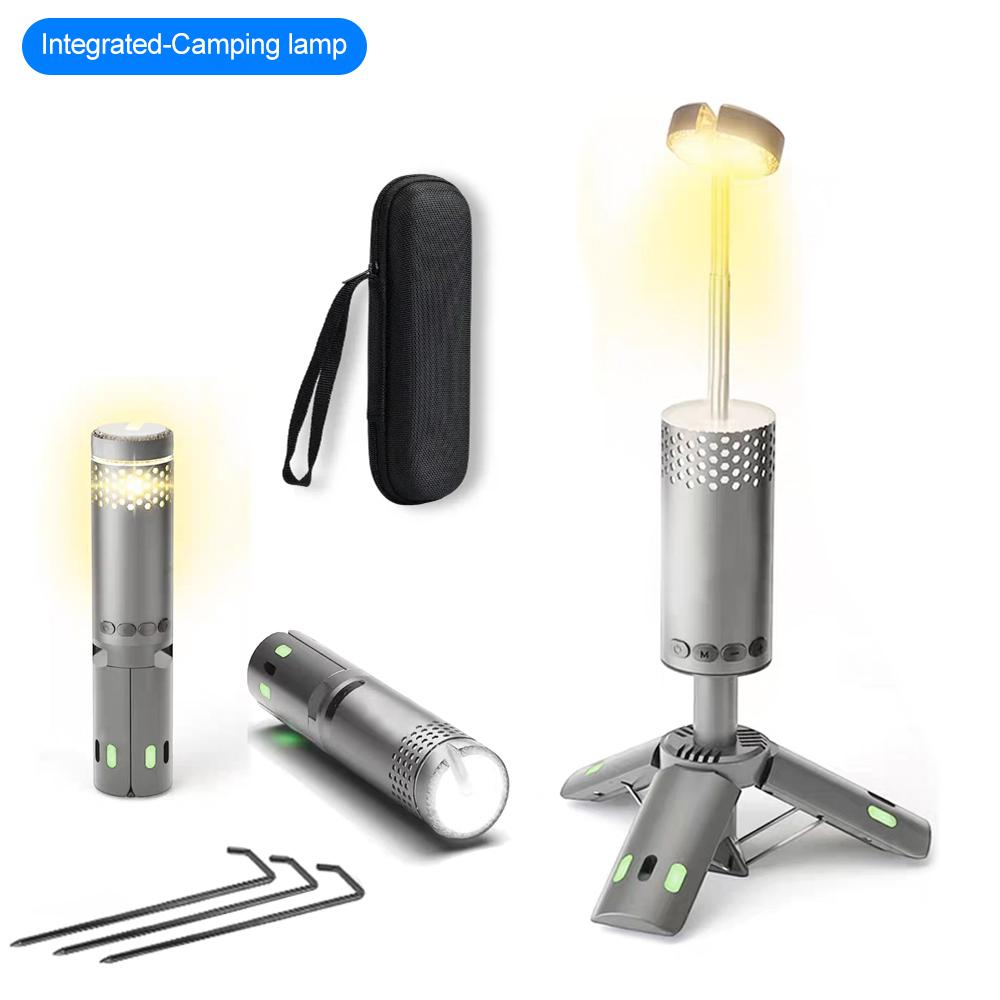 Upgraded Camping LED Telescopic Flashlight with Tripod Rechargeable Emergency Lamp Outdoor Portable orch Light Table Lamp Tent