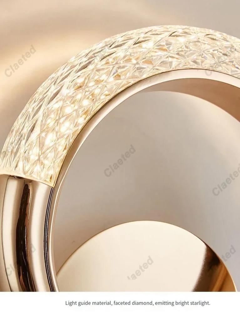 LED Acrylic Luxury Crystal Wall Lamp Indoor Bedside Lam Living Room Staircase Corridor Fashionable Decorative Lighting Fixture