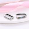 Original 925 Sterling Silver Inlaid Sparkling Zircon Rainbow Earrings For Women Fashion Birthday Party Jewelry Gifts