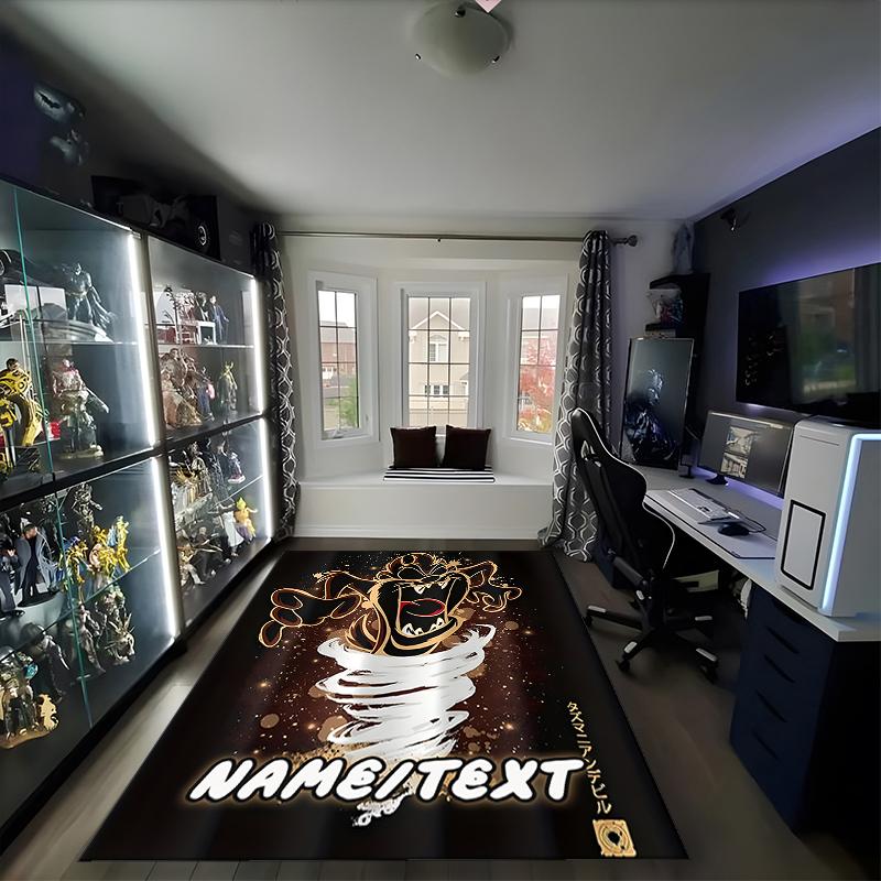 1PC Custom Name "Dark Fantasy Beast" Theme Floor Mat Ideal for Living Room, Game Rooms, Office, Bedroom,Floor Mat Playful Design