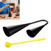 Pack of Cow Shaped Percussion Instrument Plastic Rod Included Exquisite Craftsmanship Agogo Bell for Music Practice
