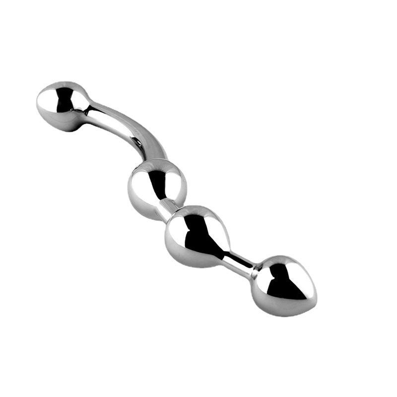 Stainless Steel Prostate Massager for Men and Women Masturbation Stick Back Court Bolt Butt Plug Adult Sex Product Toy