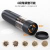 TOMEEM Electric Pepper Mill, USB Rechargeable Salt & Pepper Mill Set, Salt Mill for Rock Salt, Pepper, Spices, LED Light, Adjustable Coarseness, Set