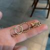 4PCS Plain Circle Butterfly Ring Set Silver Color Opening Adjustable Fashion Personalized Finger Ring For Women Trendy Jewelry