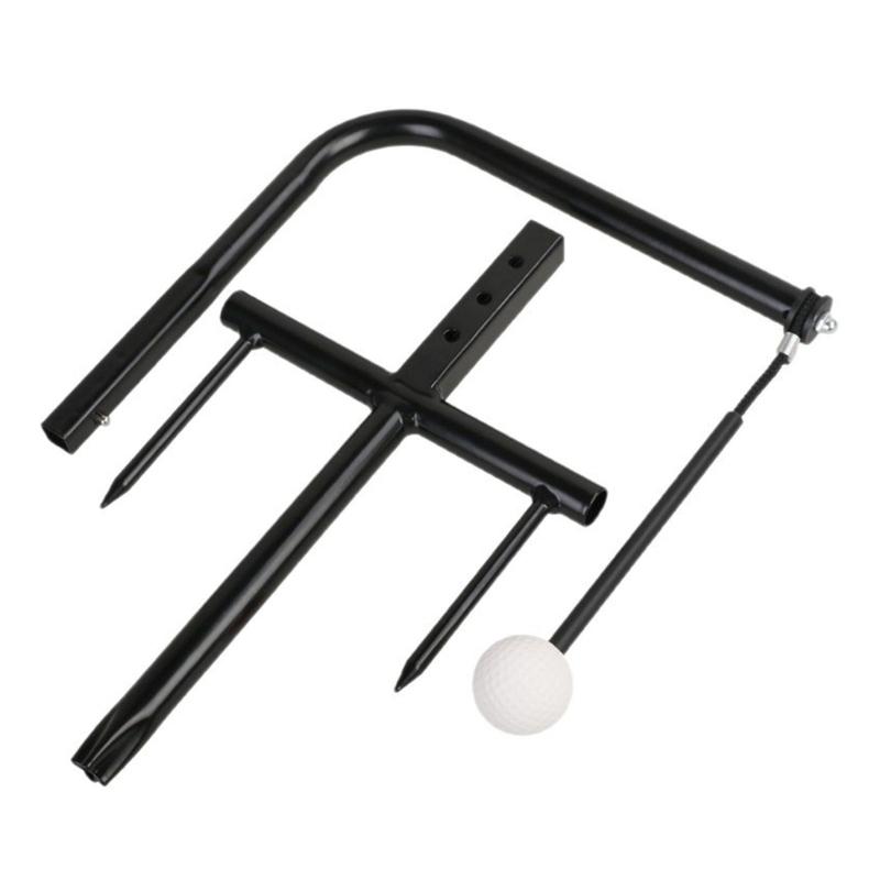 Supporto Allenatore Swing da Golf con Altezza Regolabile per Allenamento Indoor Outdoor prodotto Di Robusto Materiale Metallico