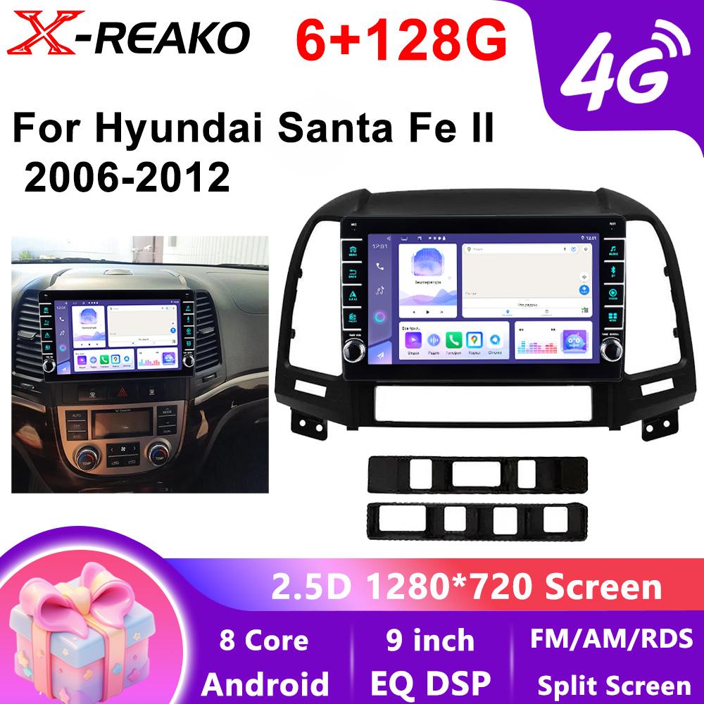 

Для Hyundai Santa Fe 2 2006-2012 Android Car Radio GPS 4G 8Core Navigation 2 Din Multimedia Video Player DVD Carplay Stereo Head Unit 8 core 6GB+128GB