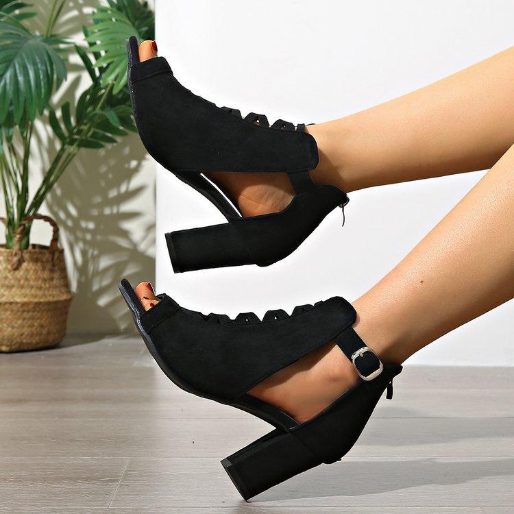 Fashion 2025 Women Sandals High Heels Corrector Walking Sandals Open Toe Summer Shoes Vintage Low Heels Female Platform Shoes