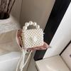 Fashionable White Pearl Handbag For Girls And Boys Ideal For Everyday Use