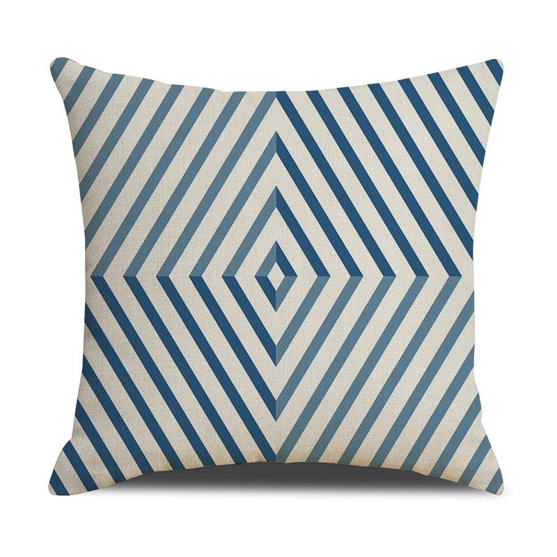 Nordic Geometric Mandala Linen Pillow Cover Digital Printing Car Sofa Bed Cushion Cushion Pillow Cover Home