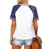 Women Casual V Neck Short Sleeve T Shirt Letter Print Relaxed Fit Lightweight Top for Daily Wear and Outdoor Activities