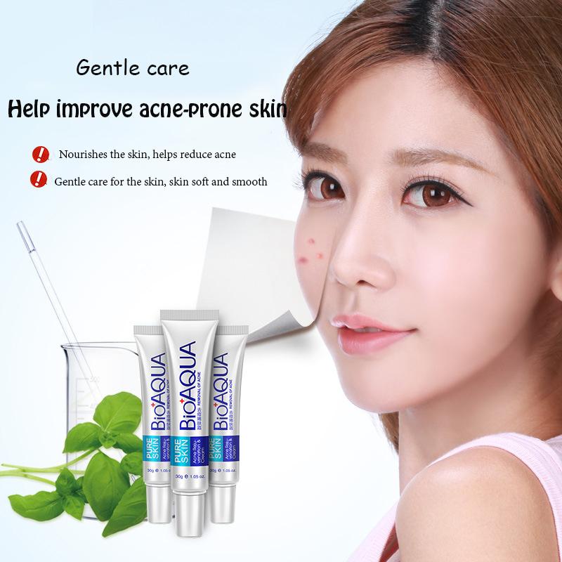 BIOAQUA Acne Treatment Cream Oil Control Shrink Pores Face Care Cream 30g