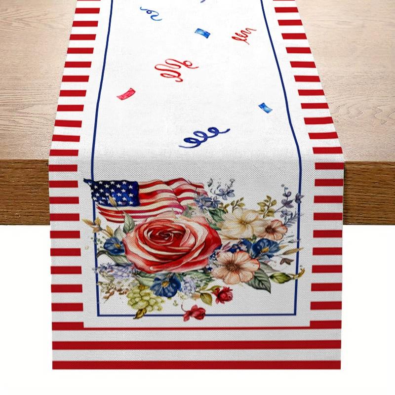 Creative America Independence Day Series Kitchen Table Flag Fashion Festival Decoration Insulated Heat-resistant Tablecloth