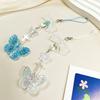 Elegant Butterfly Phone Lanyard Multipurpose Phone Charm Ornament Acrylic Pendant Mobile Accessory for Women Daily Use