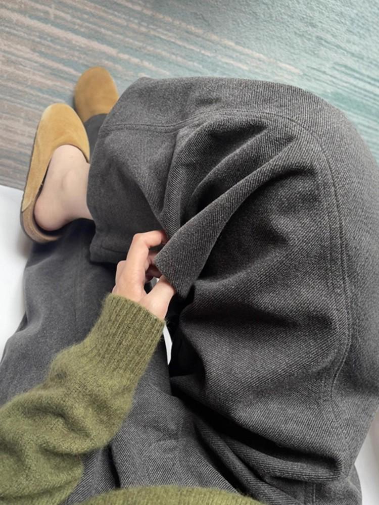 Women's Autumn High Street Wide-Leg Sweatpants - Trendy Loose Floor-Length Design