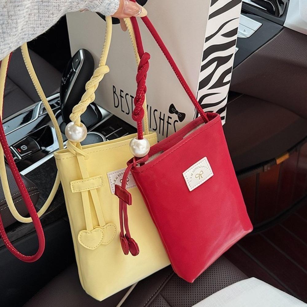 Solid Color Small Square Bag Multifunctional Single Shoulder Bag Mini Crossbody Bag Walking