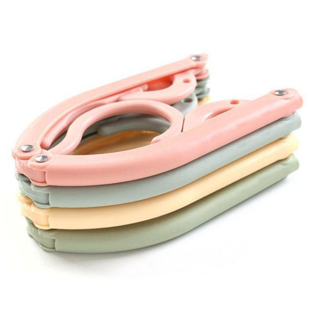 10PCS Foldable Plastic Hooks - Space Saving Travel Clothes Hanger for Wardrobe