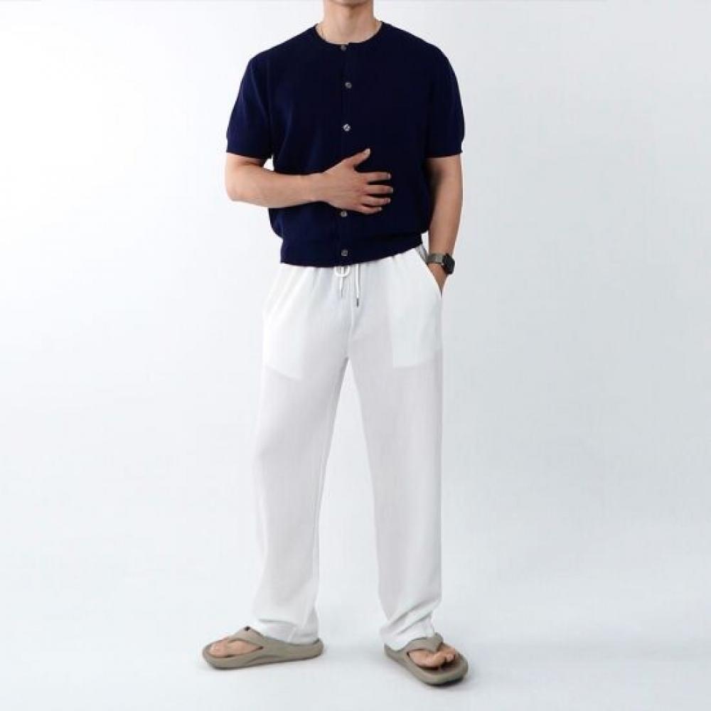 Onl Men S Pleated Wide pantS White Mpn