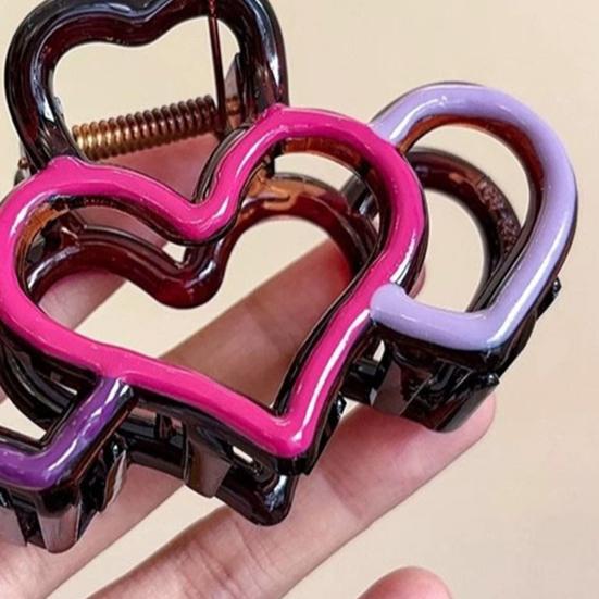 Hair Claw Hollow Heart Design Back Head Hair Clip Strong Grip Hair Clip Women Hair Styling Tool Hair Accessory
