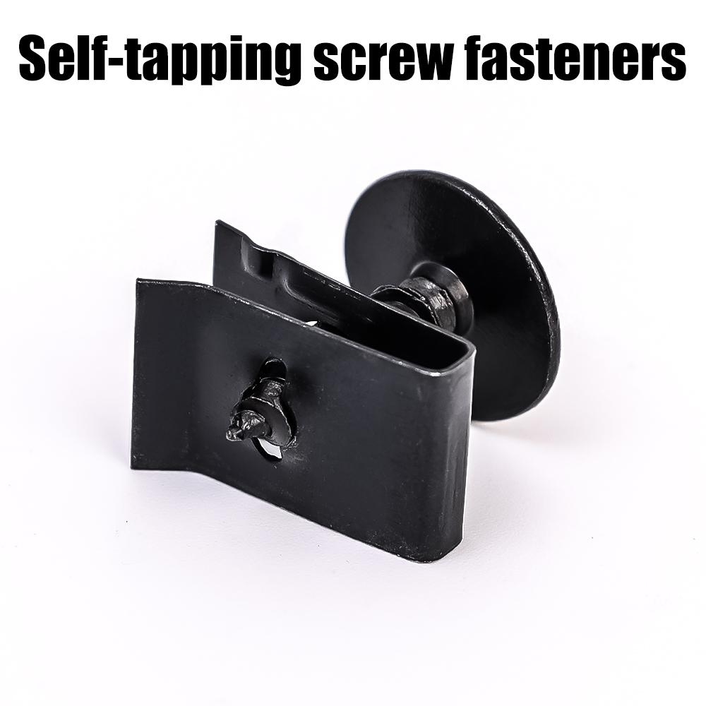 Bilsjälvskärande Skruvar Fästelement Metall U-klämmor Svarta Stjärnskruvshuvuden Omvandlingsdistanser för Fästning av Bilstötfångare Vingfästen