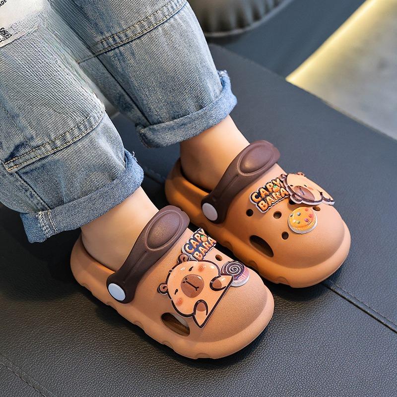 Slippers Boy Shoes, Girl Shoes, Anti-slip and Breathable Outerwear Beach Slippers with Holes