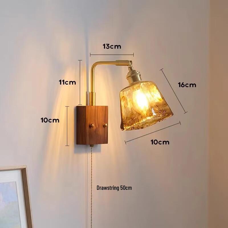 Xuan Yong Retro Movable LED Wall Lamp with Pull-Cord Switch