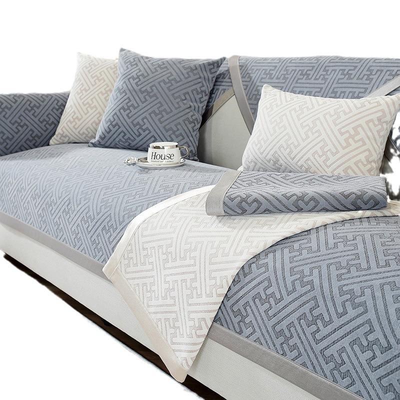 Chenille Sofa Cushion, Universal Sofa Cover for All Seasons, Simple Modern High-end Anti-slip Cushion New Style