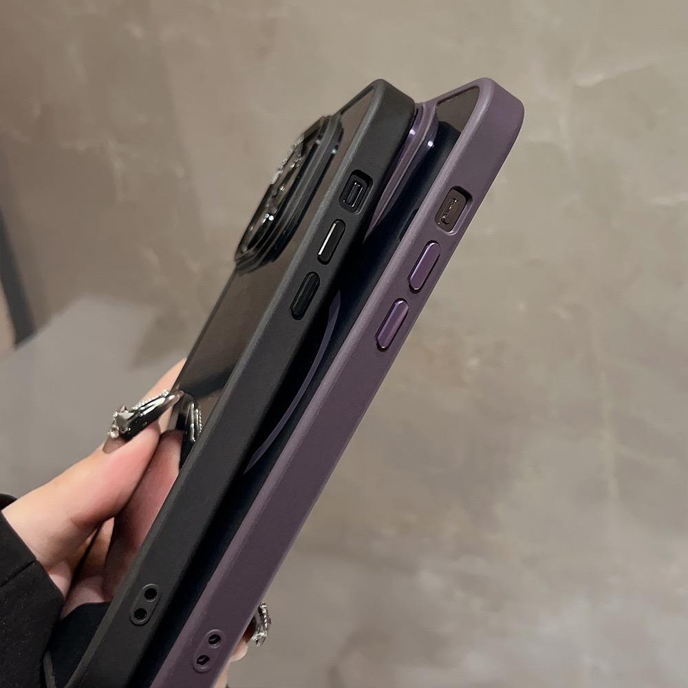 Magnetic Phone Case for iPhone 15 14 Pro Max Plus 13 12 11 Metal Camera Frame Cases Mil-Drop Protection Cases Ultra Slim Cover