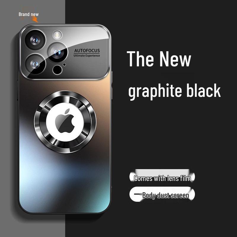 Матовый чехол для iPhone17ProMax с полным покрытием и магнитной герметичной наклейкой 15 Plus
