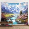 Landscape Oil Painting Tapestry Forest, Peacock, Castle, Dreamy Wall Hanging Cloth, Starry Sky Sunrise, Home Art Decoration