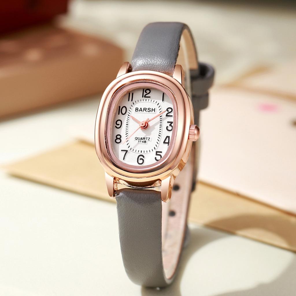 New Fashion Oval Dial Women Quartz Watches Simple Thin Leather Strap Women Wristwatch Vintage Arabic Numerals Dial Clock Gifts