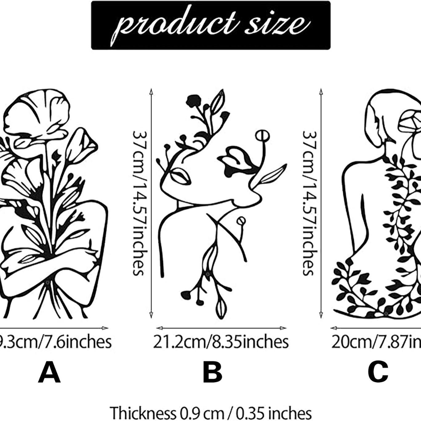 Взрывной Стиль Металлическое Настенное Искусство: Силуэт женщины в кованом железе A