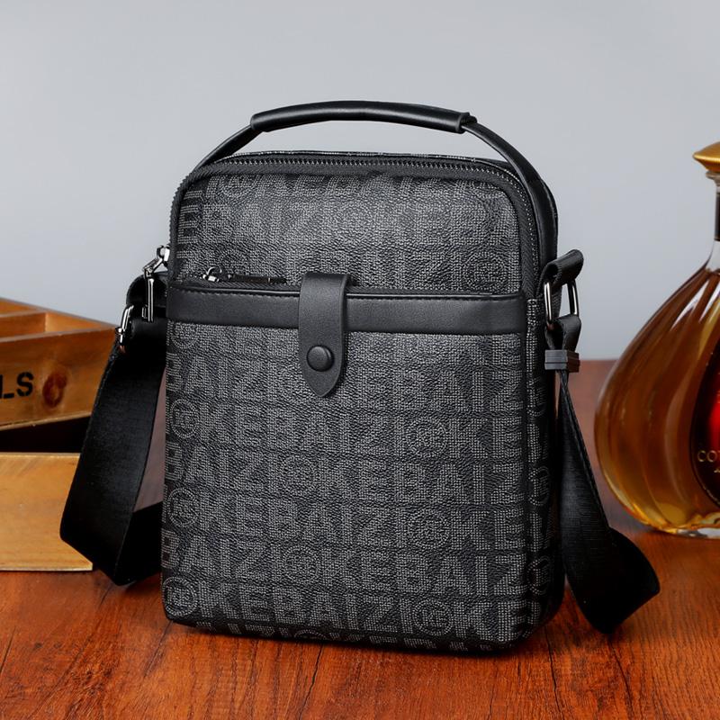Business Style Men's Shoulder Bags PU Leather Man's Small Messenger Bag Luxury Design Men Handbag Bag Shoulder Bags