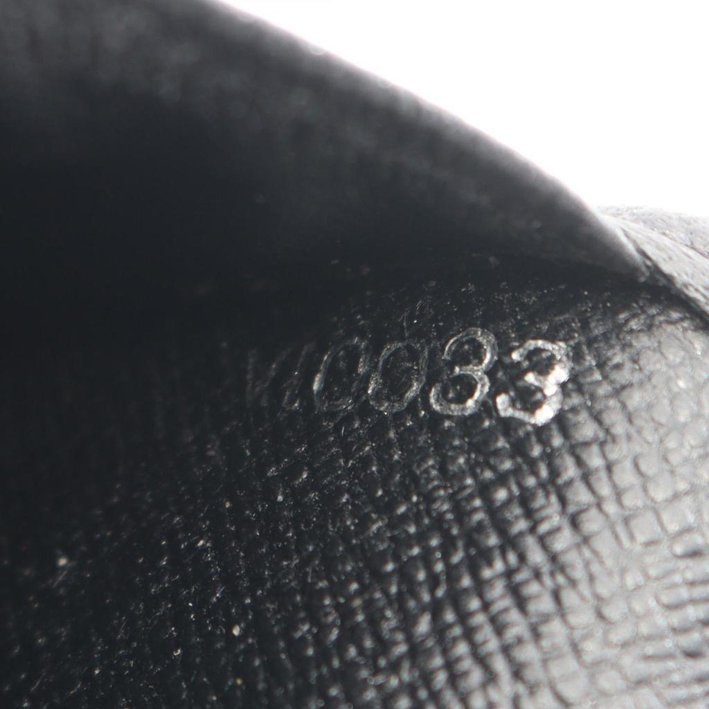 Used LOUIS VUITTON Porto Valeur Cartes Crdit Taiga Ardoise Bifoldpurse M30392 leather Black Used mens