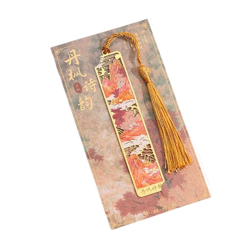 Metal Bookmarks with Pendant, Handmade Metal Bookmarks for Book Lover Page Markers Book Mark for Women Men and Students