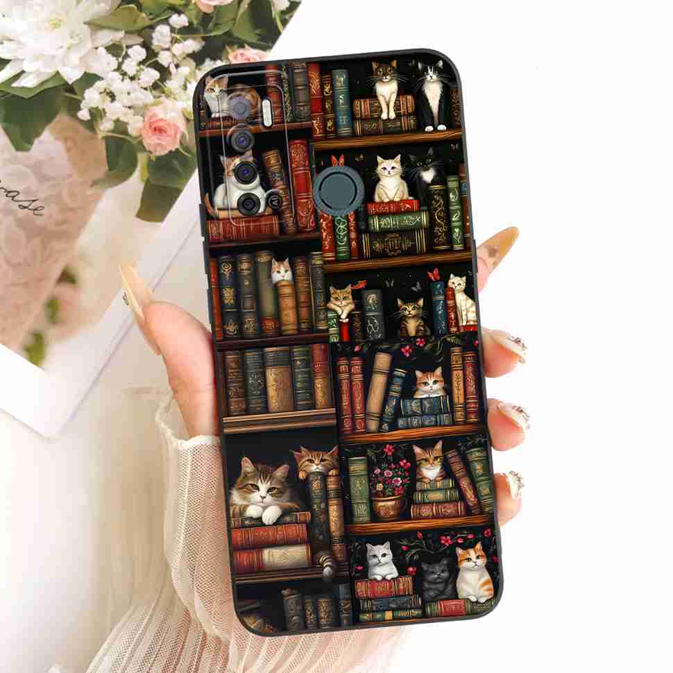 Für Tecno Spark Power 2 Hülle LC8 Niedliche Katze Cartoon Hülle Weiche Silikon Handyhülle Für Tecno SparkPower 2 Power2 Schale