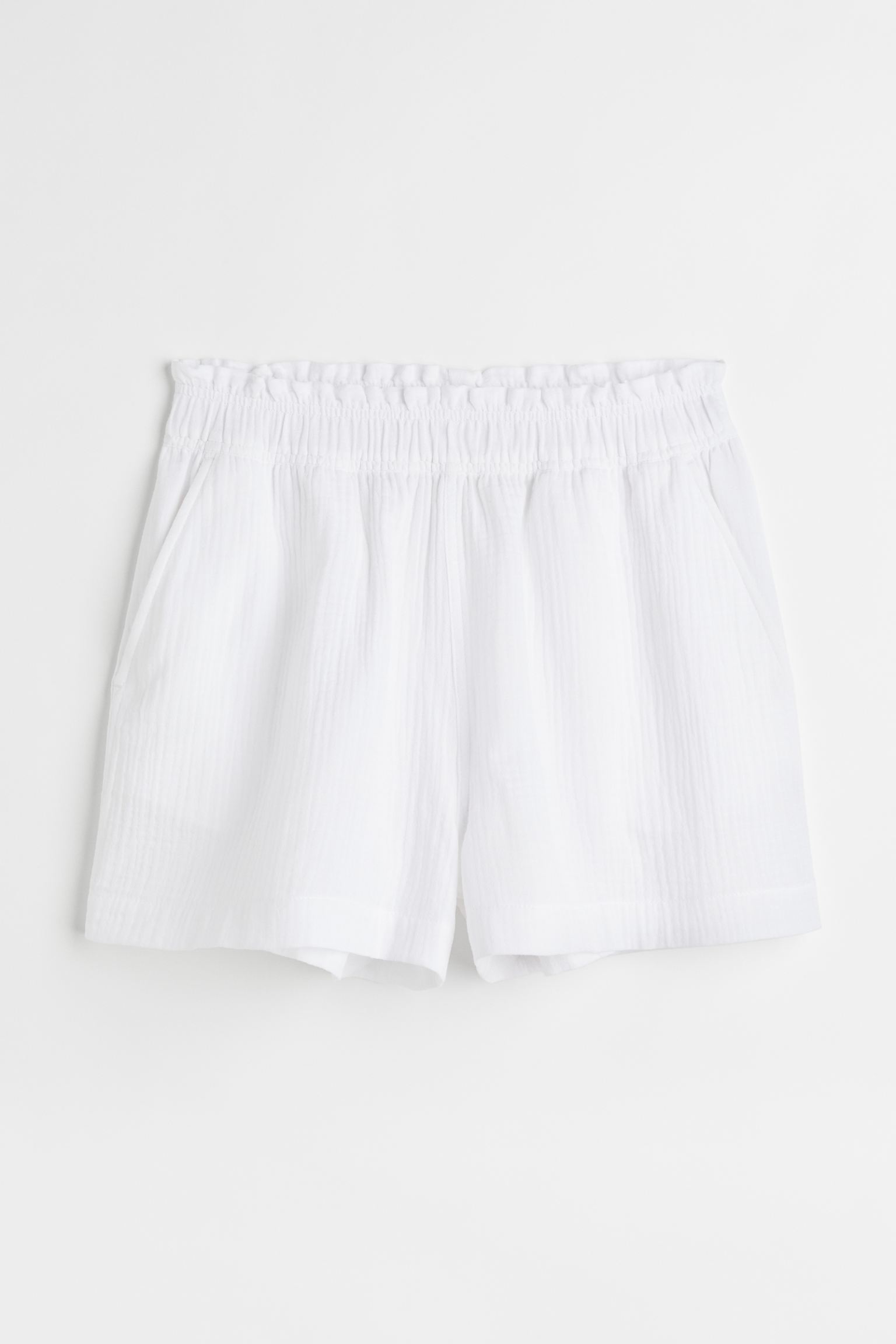 

Crinkled cotton shorts
