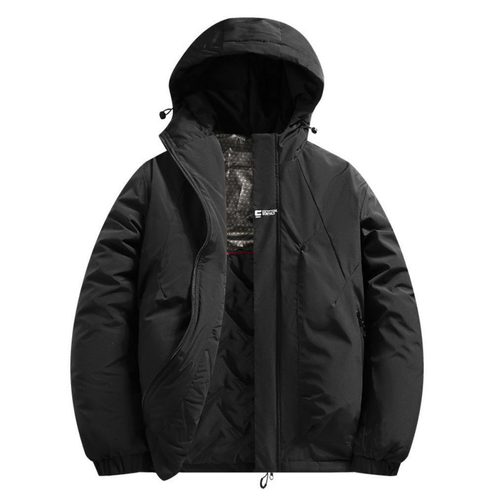 Men's charge cotton-padded clothes, winter Hong Kong style casual fashion versatile warm waterproof hooded jacket