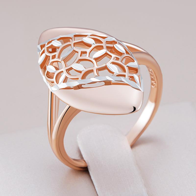 Unique Flower Ethnic Bridal Ring For Women Fashion  Rose Gold  Color Mix High Quality Daily Fine Boho Jewelry