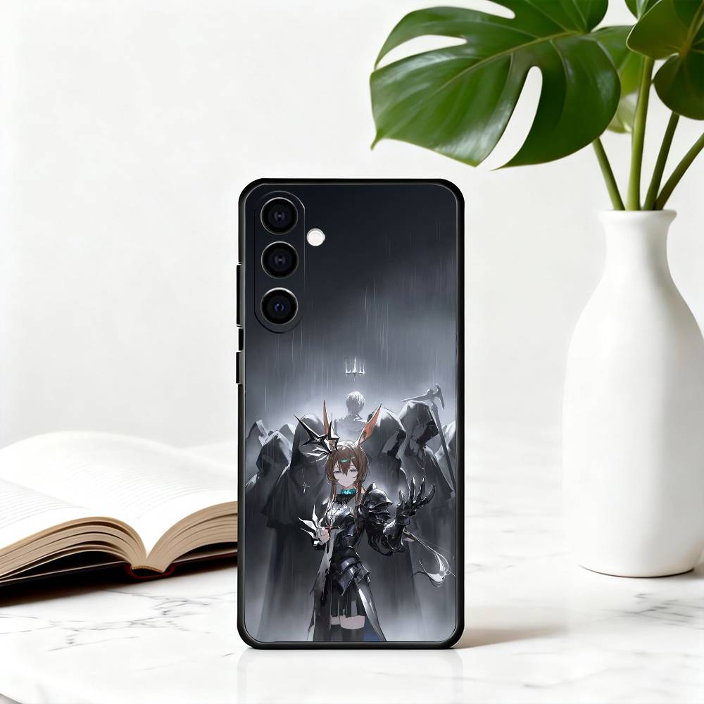 

Game A-Ark-nights A-Amiya-es Phone Case Black Silicone Soft For Samsung Galaxy A73,A72,A71,A70,A53,A52,A51 Samsung a21