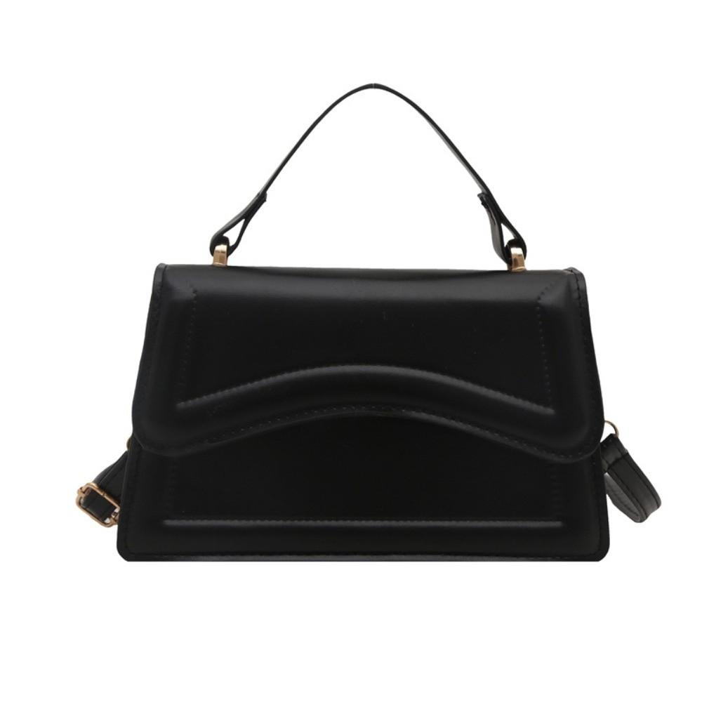 Small Size PU Leather Handbag Solid Color Crossbody Messenger Tote New Women's Shoulder Bag Work