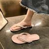 Retro Flat-bottomed Slippers Women's Shoes Summer Wear Seaside Cool Slippers Fashionable Red Flip-flops