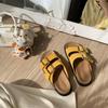 A pair for everyone! Comfortable lazy double buckle with versatile thick-bottomed half slippers for women
