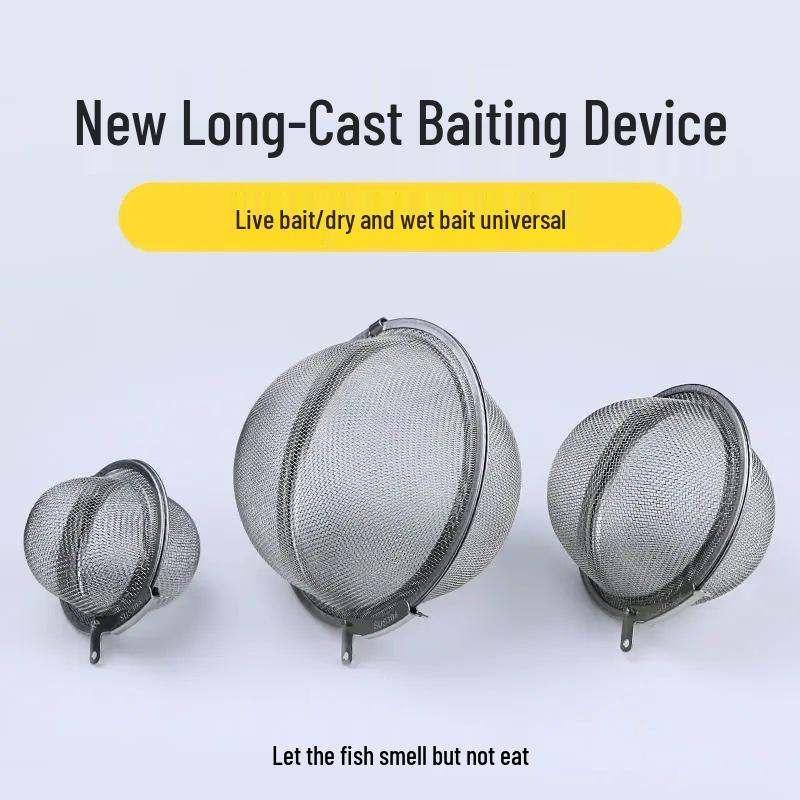 

Newcomer Exclusive Sabiki Rig with Groundbait Cage, Fine Mesh, Scent-Only Dispersion, Stainless Steel, Rustproof. Small Cage - 3 pcs