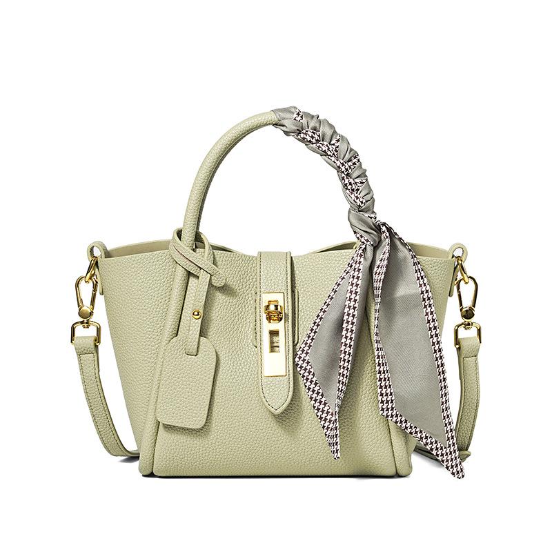 Vegetable Basket Bag, Cowhide Commuting Shoulder Crossbody Bag, Versatile, Large Capacity, Niche, High-end, Female Office Worker Handbag