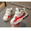 Fashion Design Sense Boys Sneakers Children's Leather Basketball Shoes Boys High Top Board Shoes Training Running Shoes