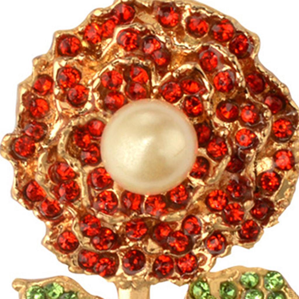 Women Brooch Pin Flower Shaped Daily Wear Fashion Decoration Mother's Day Jewelry Corsage