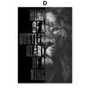 Black White Lion Tiger Leopard Beast Quotes Nordic Posters And Prints Wall Art Canvas Painting Pictures For Living Room Decor