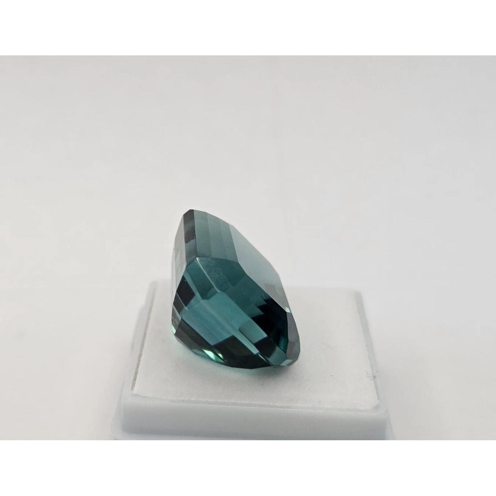 25+ Ct Natural Teal Blue Tourmaline Emerald Cut Fabulous Certified Gemstone